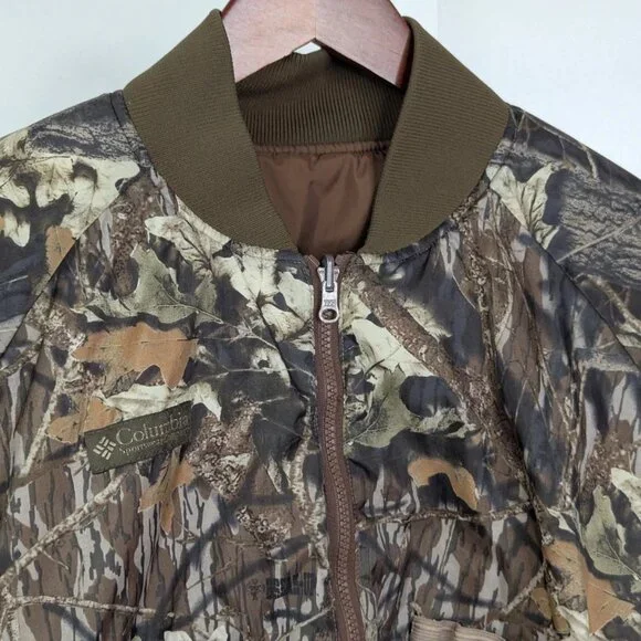 Vtg Columbia Mossy Oak Breakup Reversible Camo Jacket Men’s M 1995 Hunting Coat - Picture 5 of 14